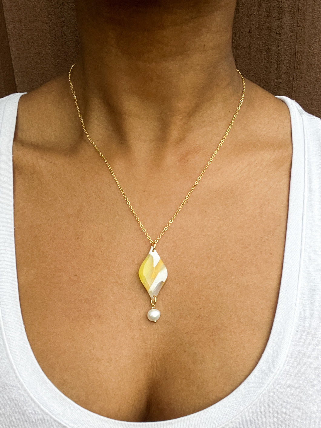 Sunshine Necklace with Pearl