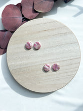 Load image into Gallery viewer, Pink Faux Quartz Studs
