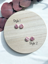 Load image into Gallery viewer, Pink Faux Quartz Studs
