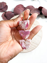 Load image into Gallery viewer, Pink Faux Quartz Huggies
